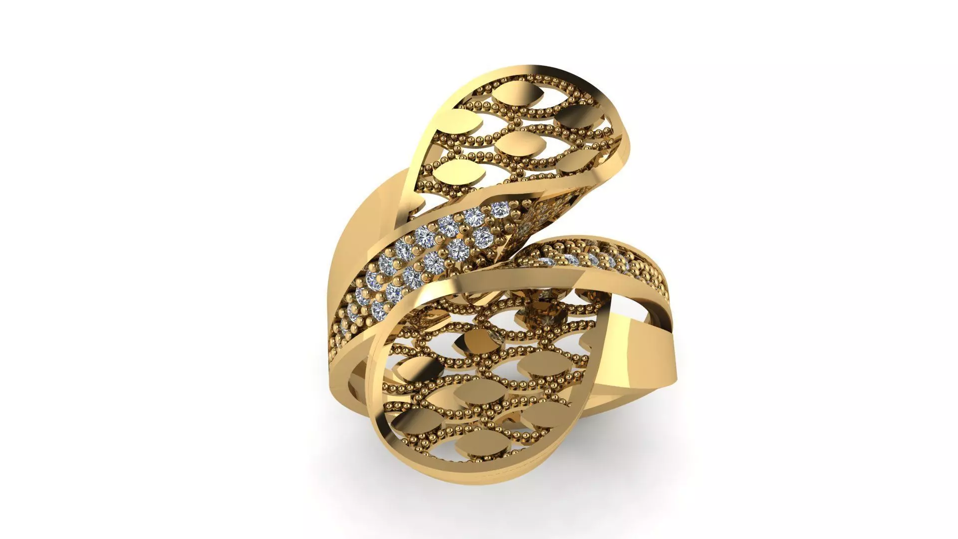 Ring sky pattern 09 3D print model