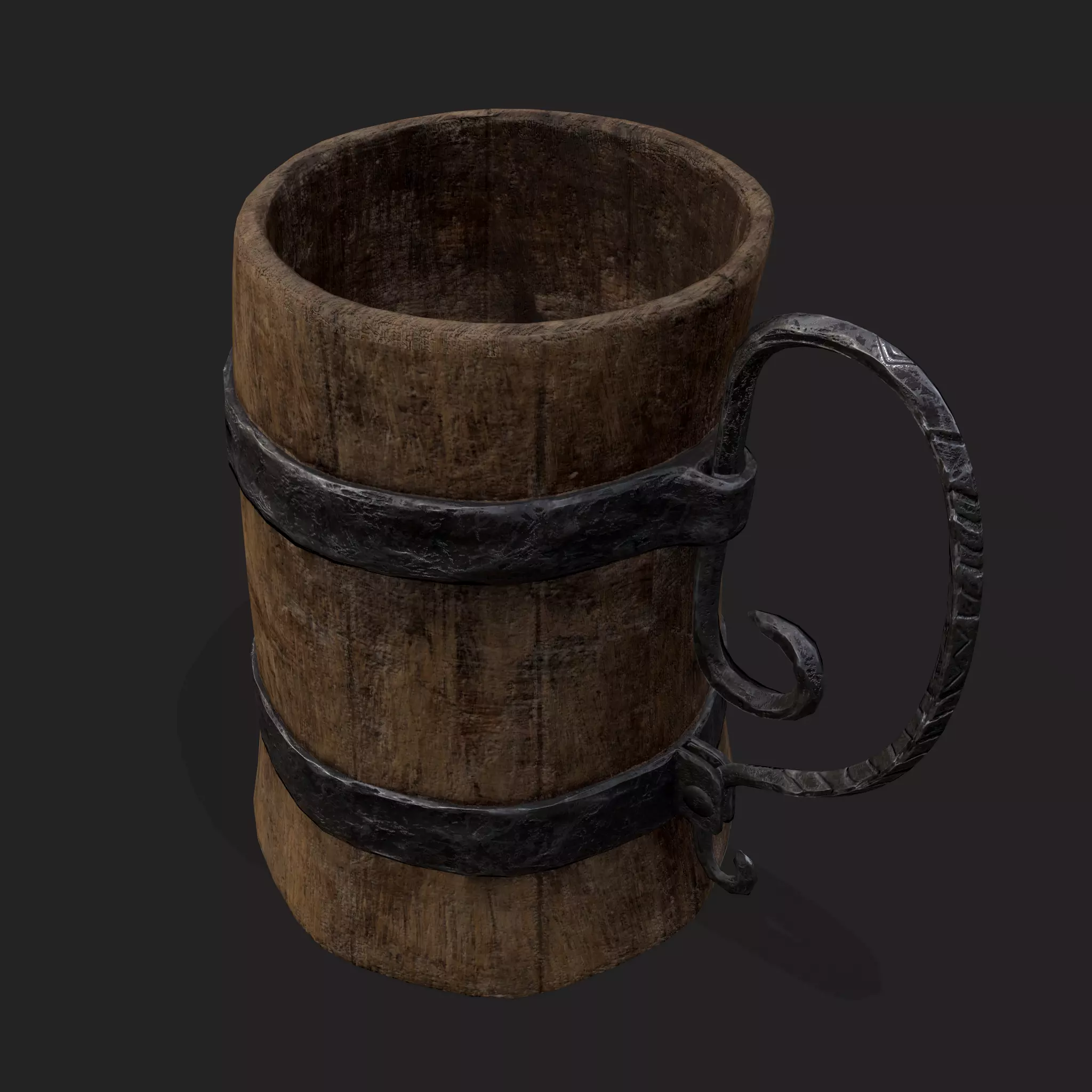 Ornate Medieval Mead Tankard Low-poly 3D model