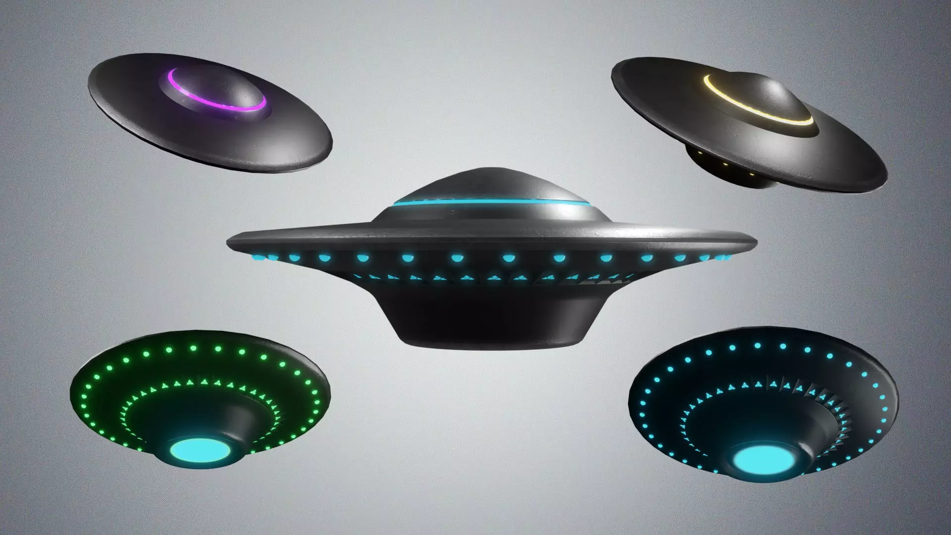 Sci-Fi Alien UFO Air Craft Free low-poly 3D model