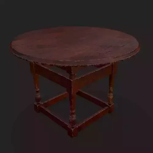Rustic Elegant Medieval Round Table  Low-poly 3D model