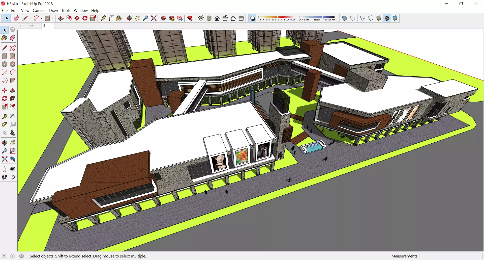 Sketchup Shopping Center H3 3D model_0