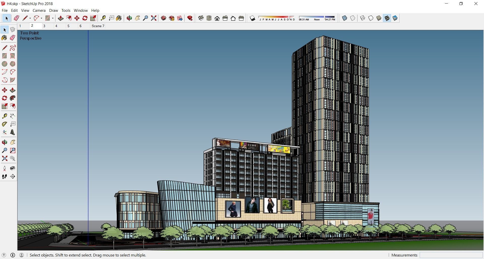 Sketchup Shopping Center H4 3D model_1