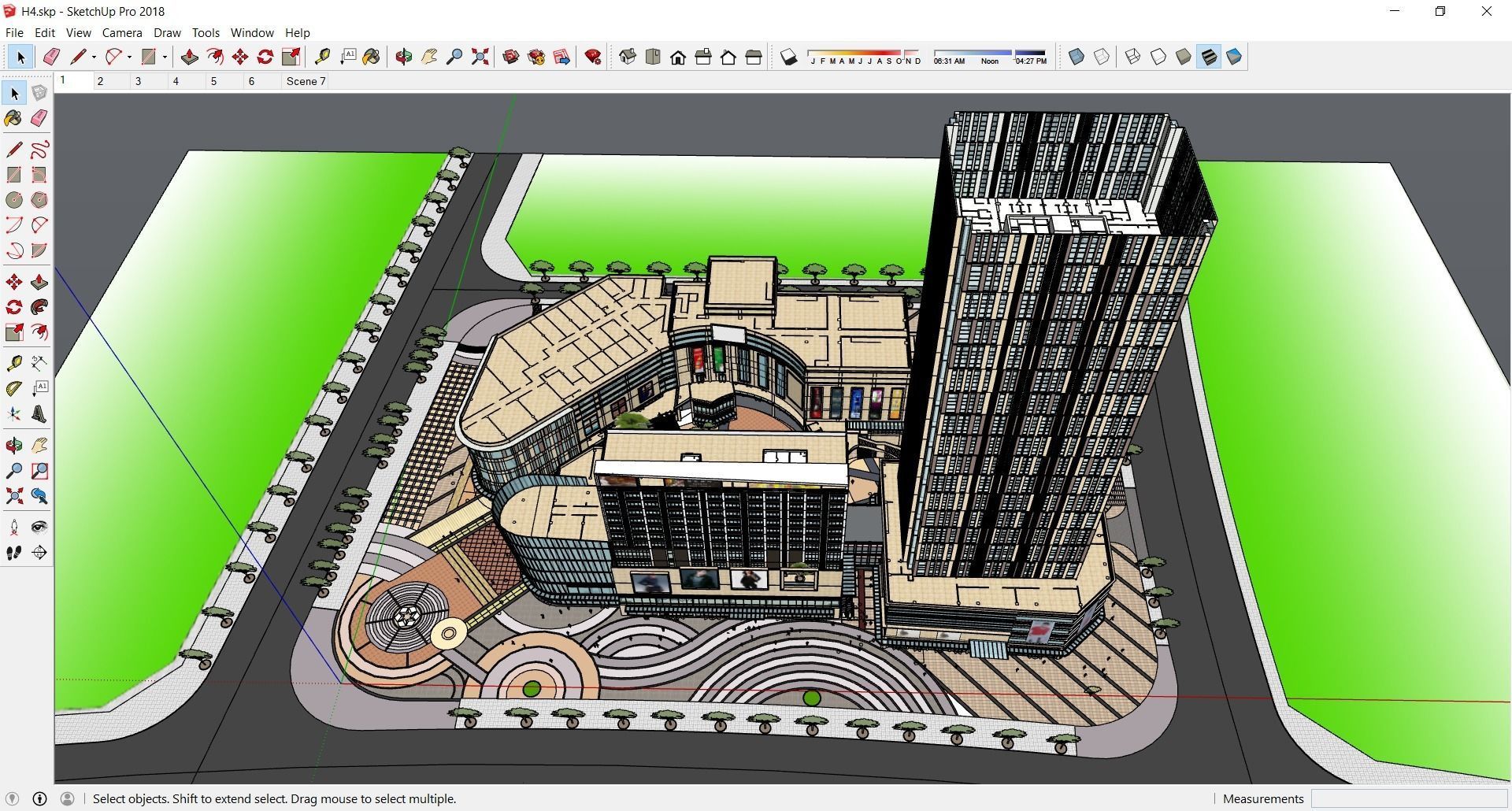 Sketchup Shopping Center H4 3D model_2