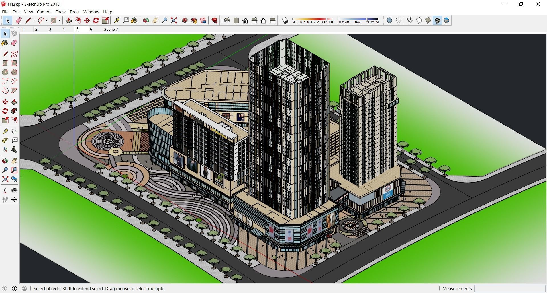 Sketchup Shopping Center H4 3D model_4