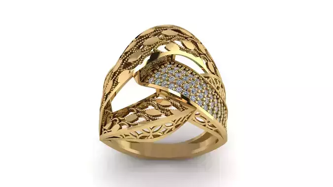 Ring sky pattern 12 3D print model