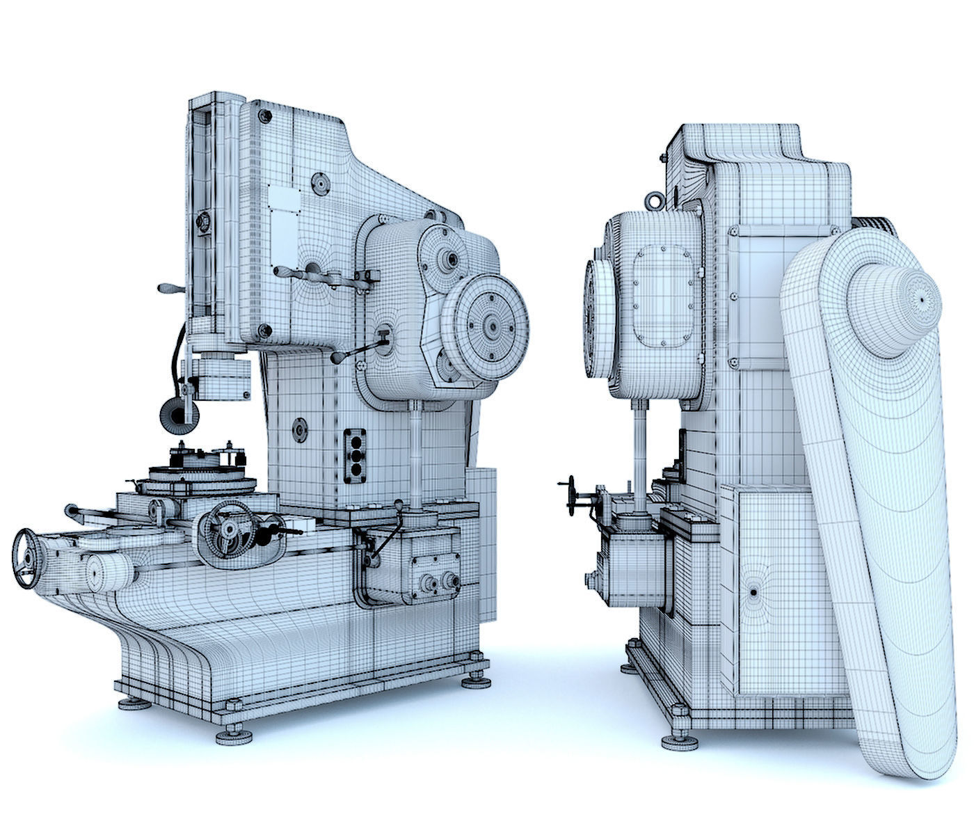 Industrial milling machine tool hydraulic press - Collection two 3D model_32