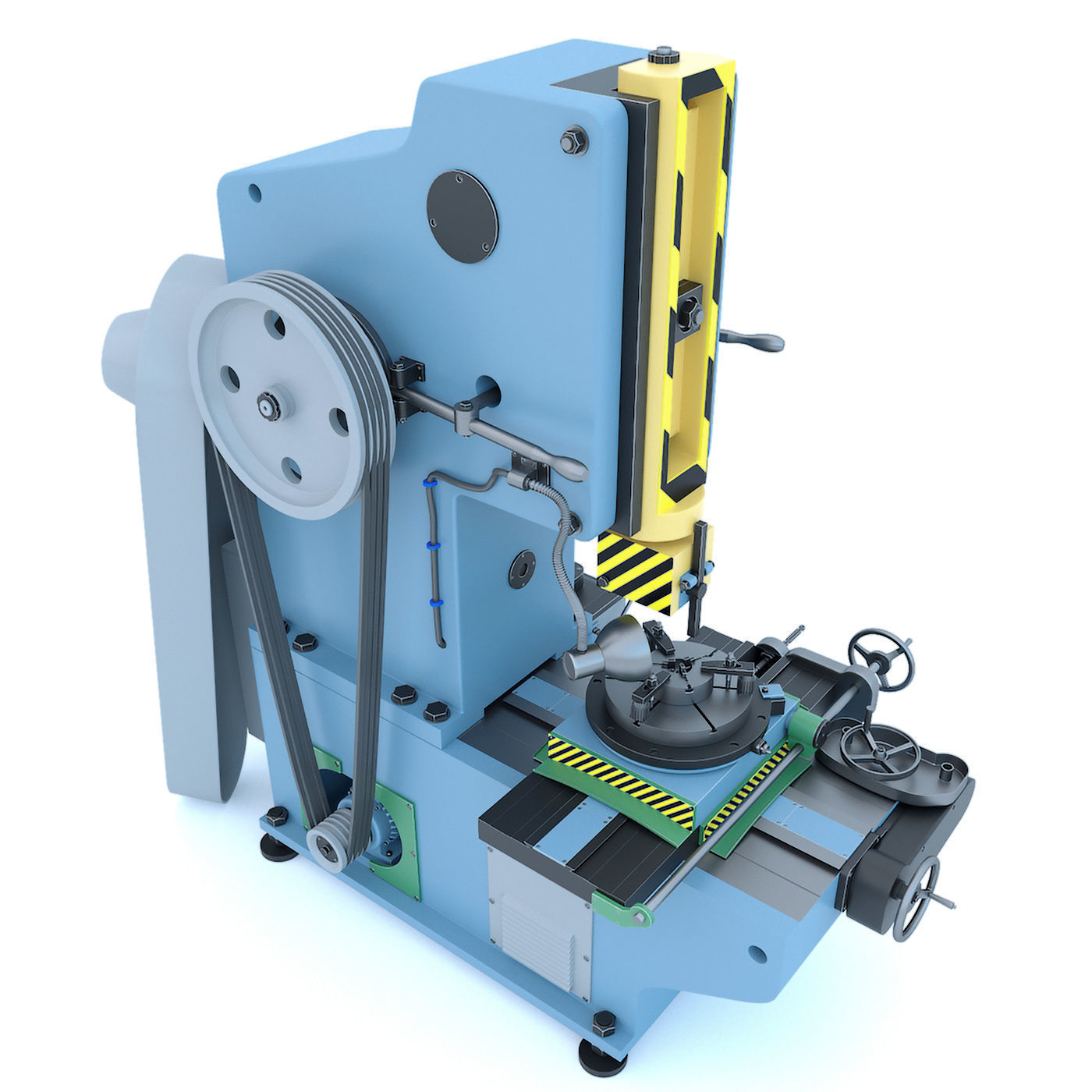 Industrial milling machine tool hydraulic press - Collection two 3D model_6