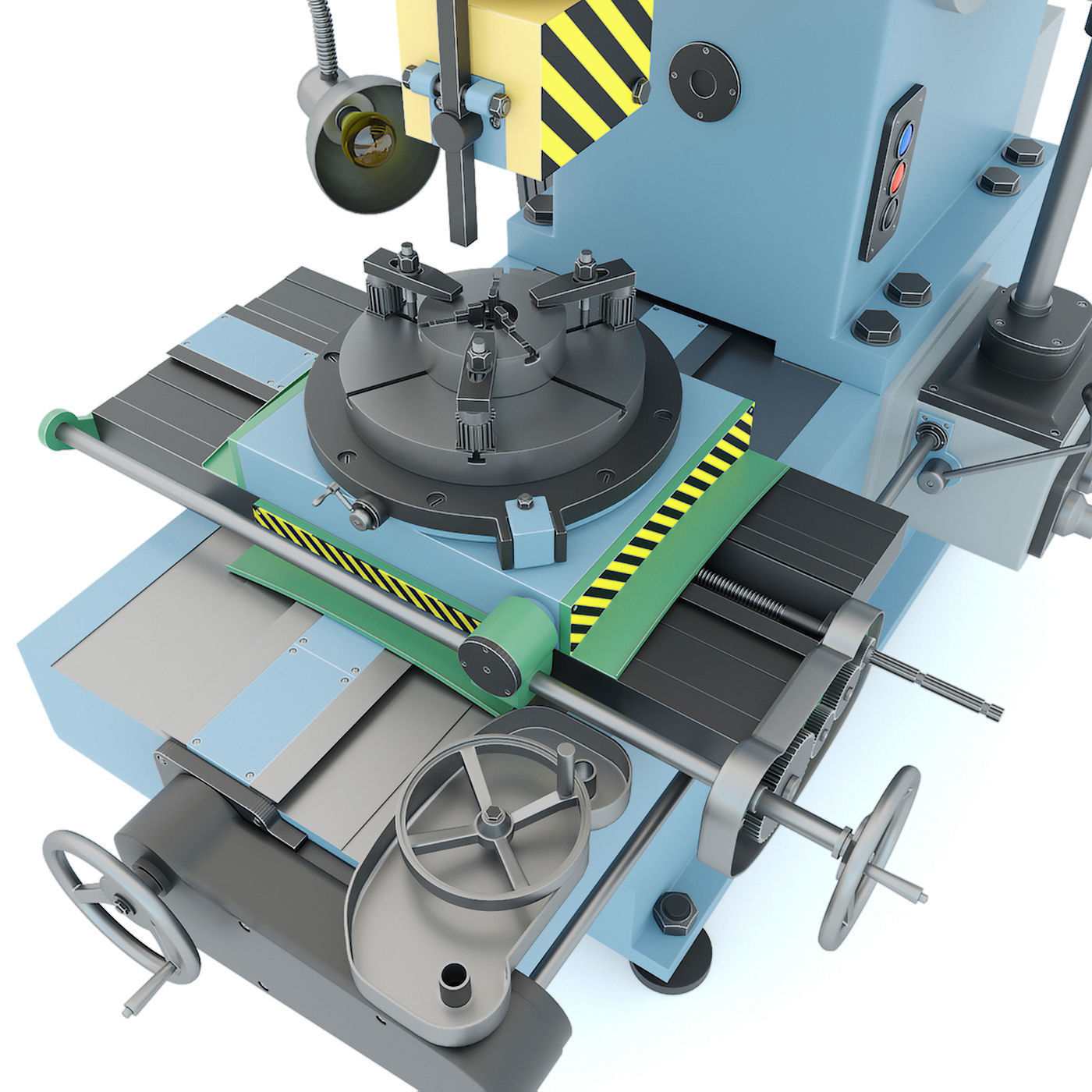 Industrial milling machine tool hydraulic press - Collection two 3D model_8