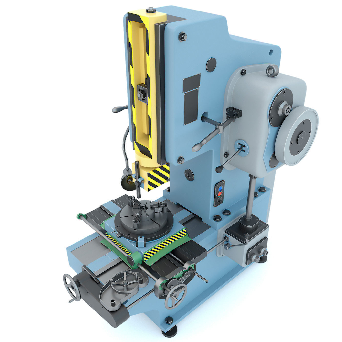 Industrial milling machine tool hydraulic press - Collection two 3D model_7