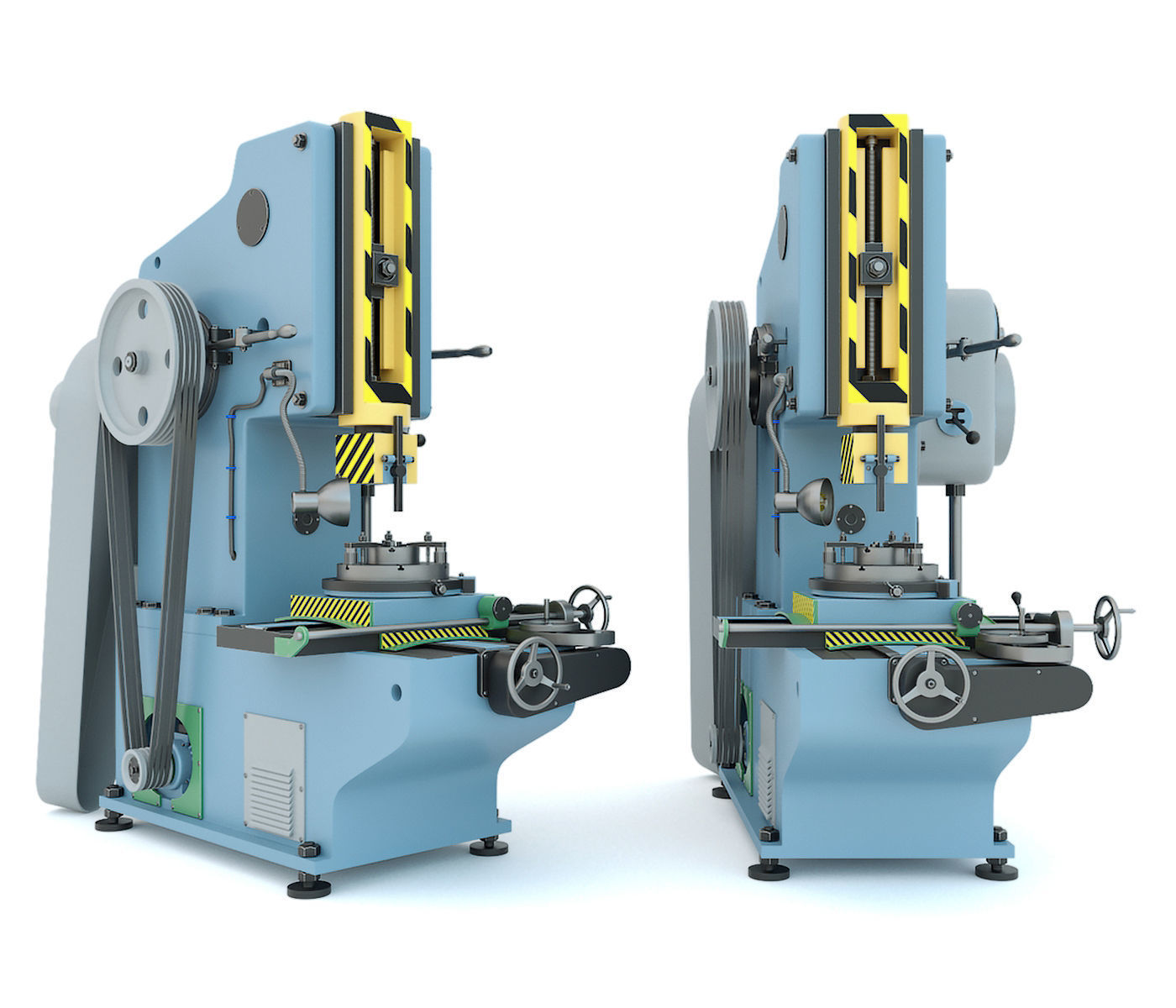 Industrial milling machine tool hydraulic press - Collection two 3D model_9