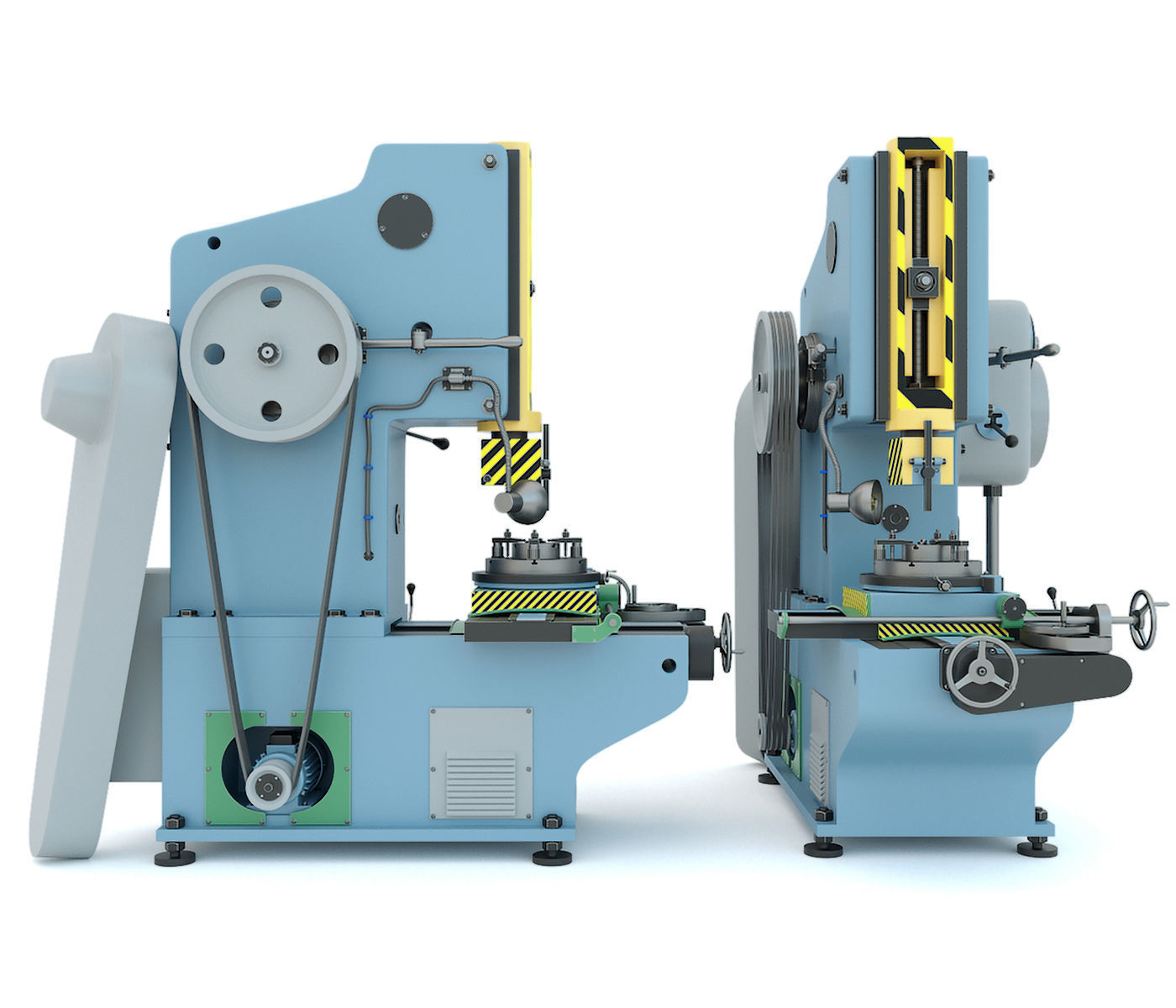 Industrial milling machine tool hydraulic press - Collection two 3D model_13