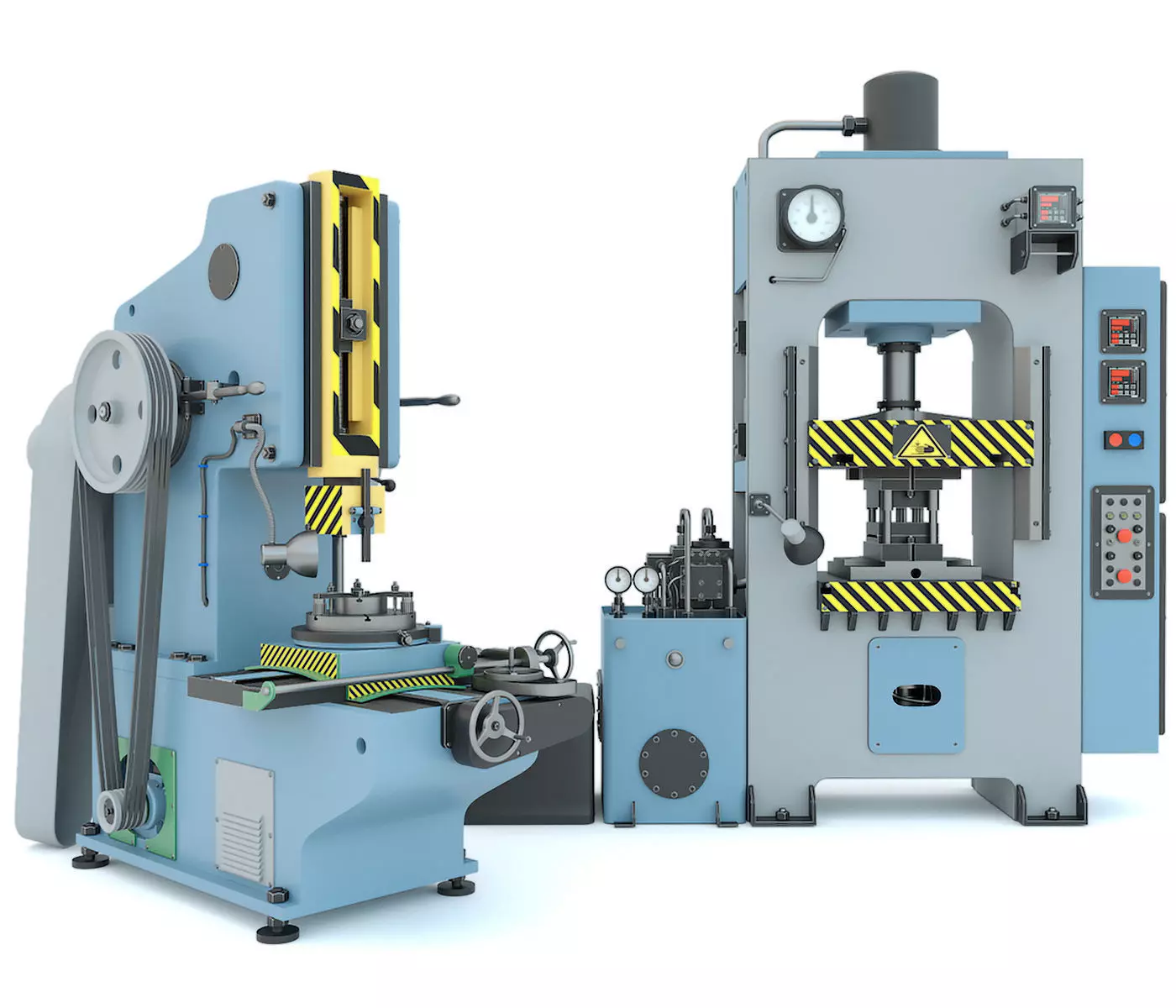 Industrial milling machine tool hydraulic press - Collection two 3D model_0