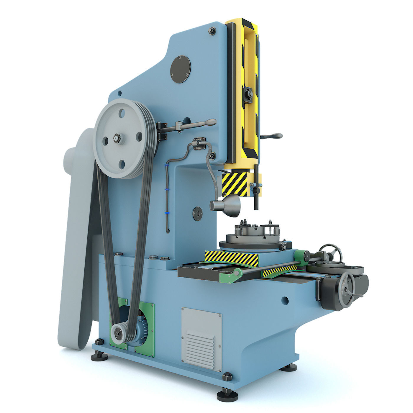 Industrial milling machine tool hydraulic press - Collection two 3D model_4