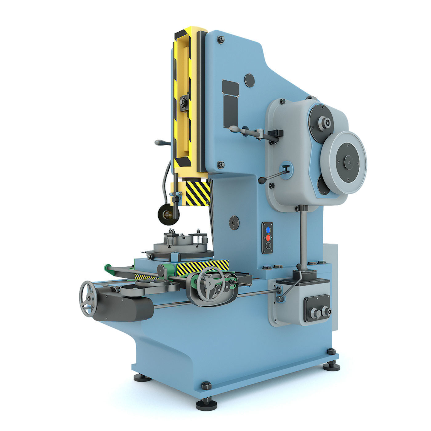 Industrial milling machine tool hydraulic press - Collection two 3D model_5