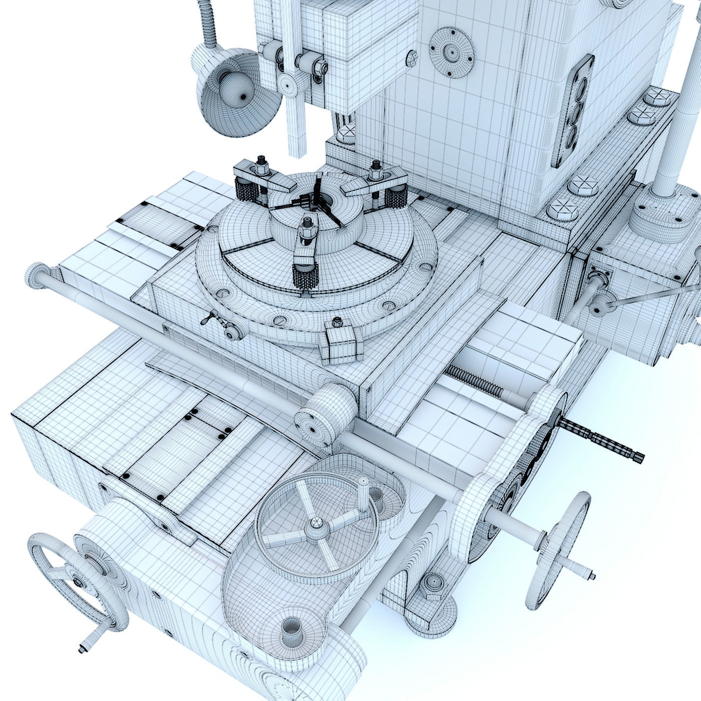 Industrial milling machine tool hydraulic press - Collection two 3D model_29