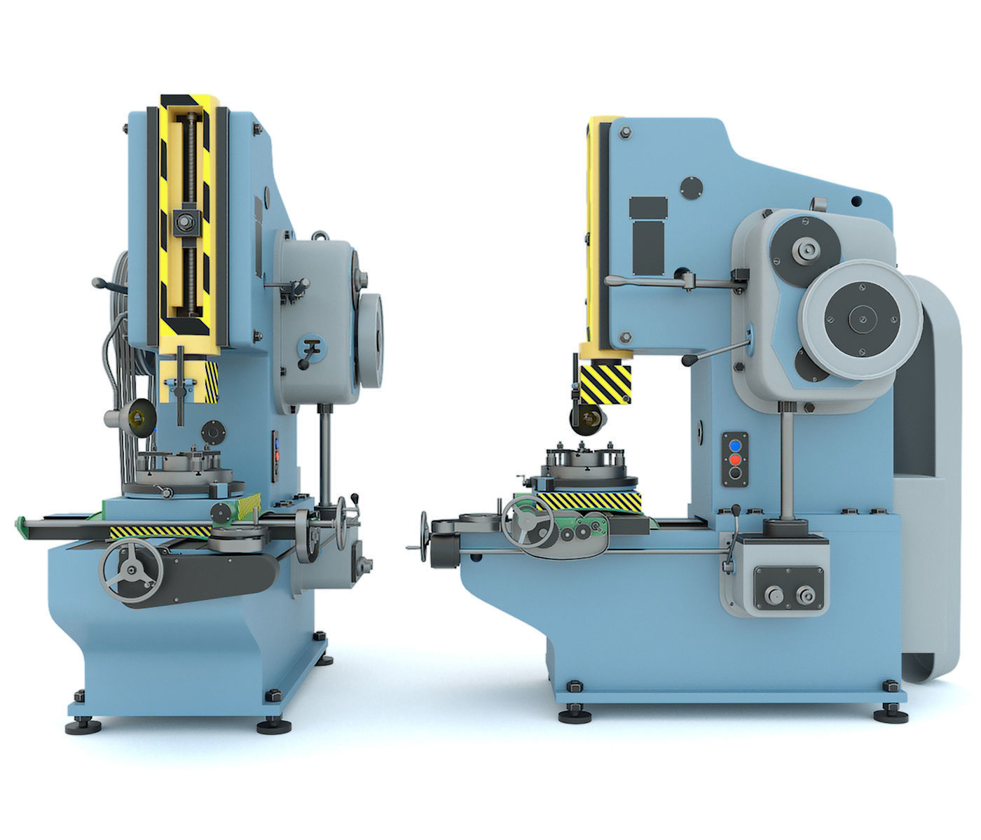 Industrial milling machine tool hydraulic press - Collection two 3D model_10
