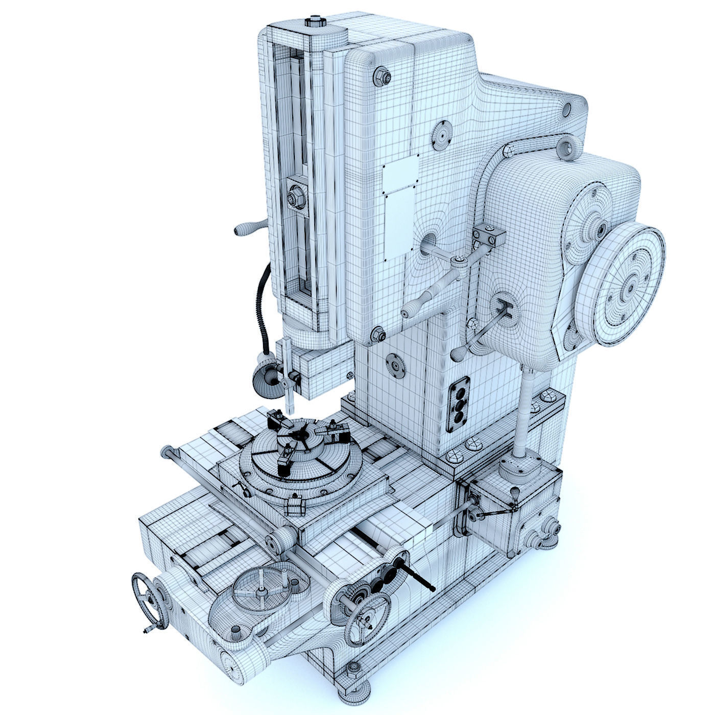 Industrial milling machine tool hydraulic press - Collection two 3D model_28