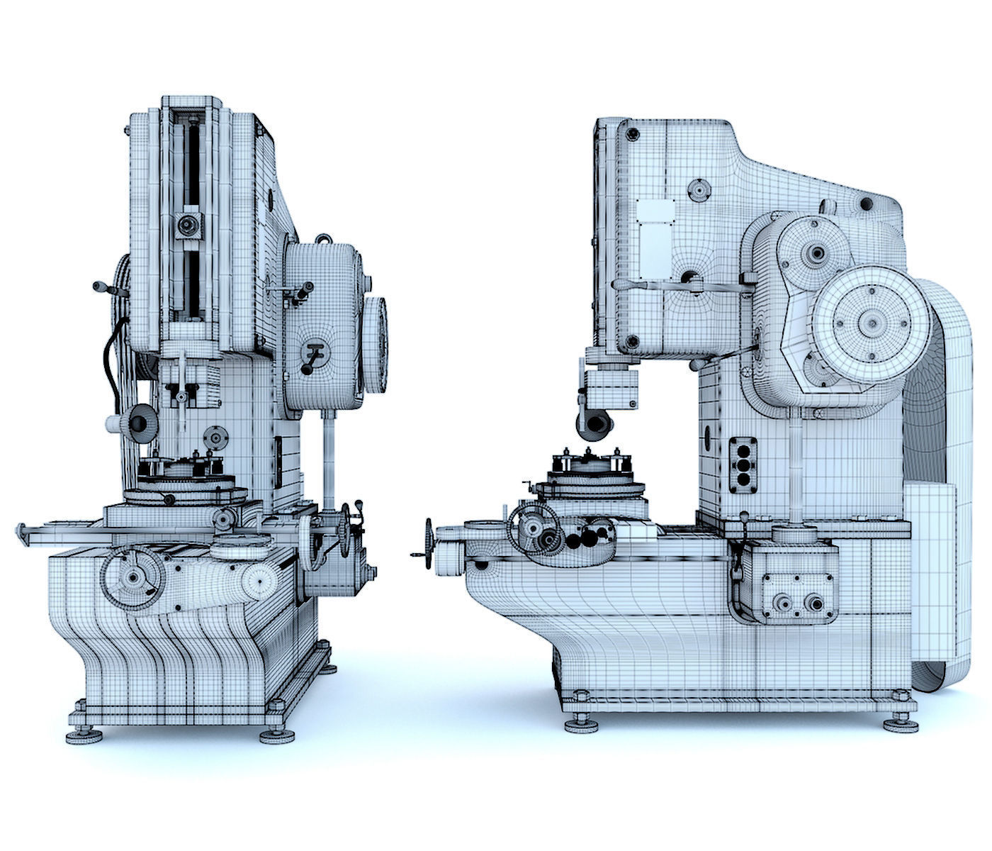 Industrial milling machine tool hydraulic press - Collection two 3D model_31