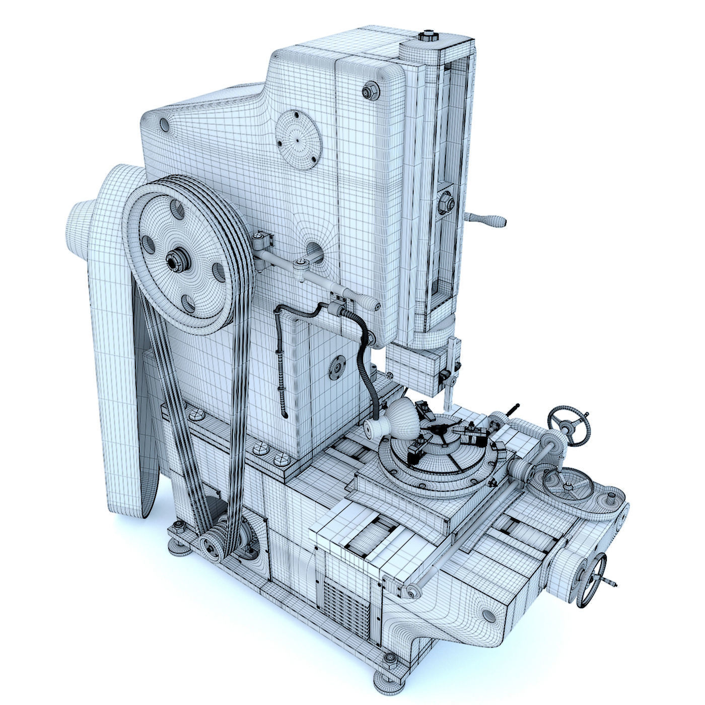 Industrial milling machine tool hydraulic press - Collection two 3D model_27