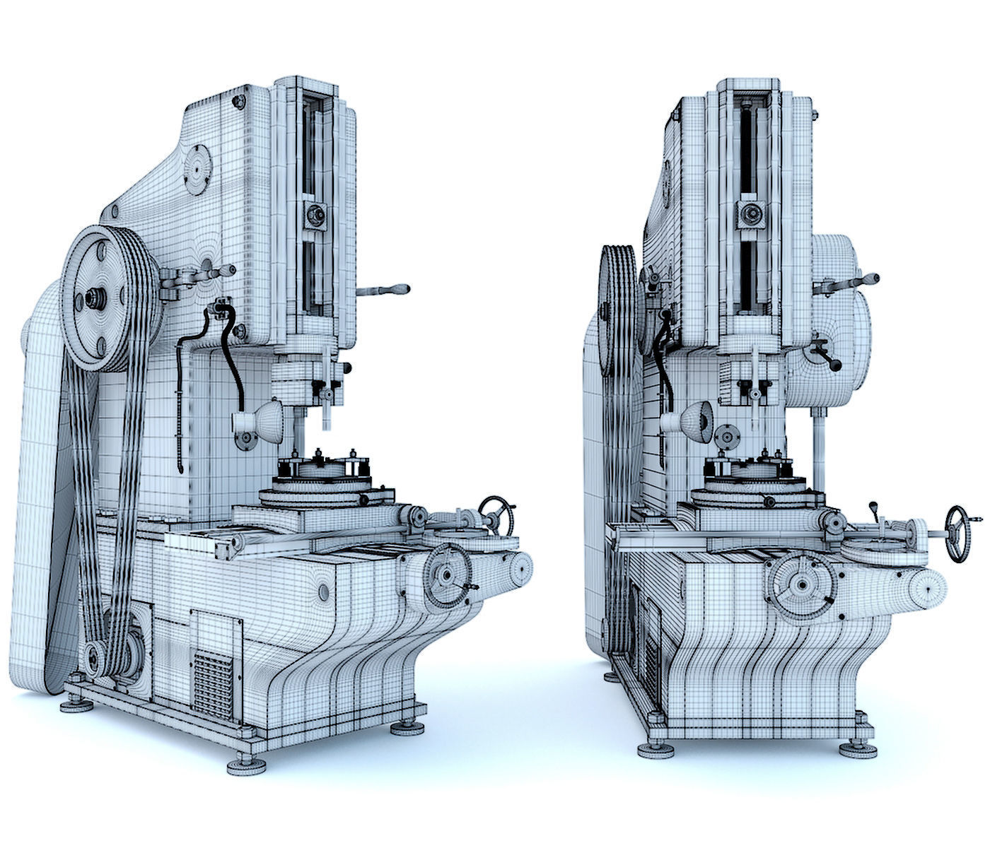 Industrial milling machine tool hydraulic press - Collection two 3D model_30