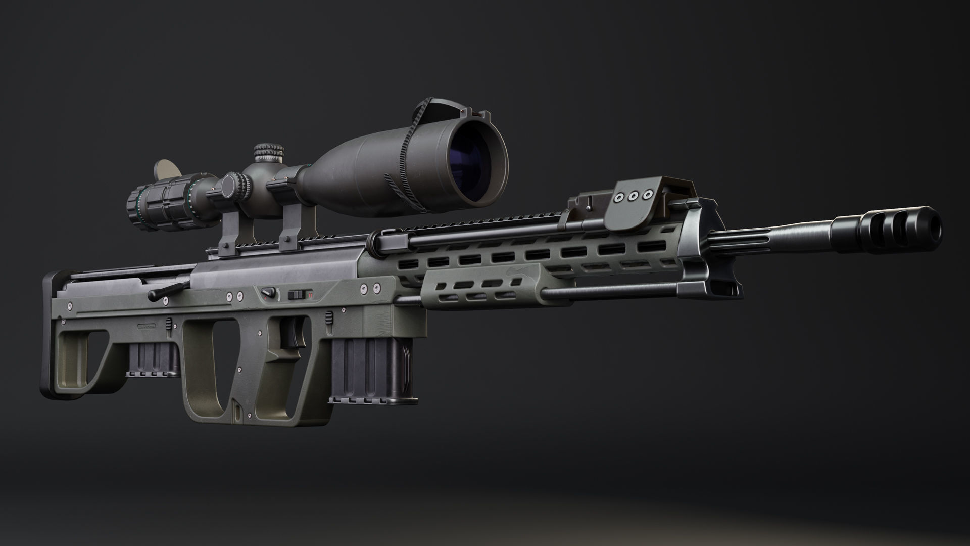 DSR 1 modified Low-poly 3D model_1