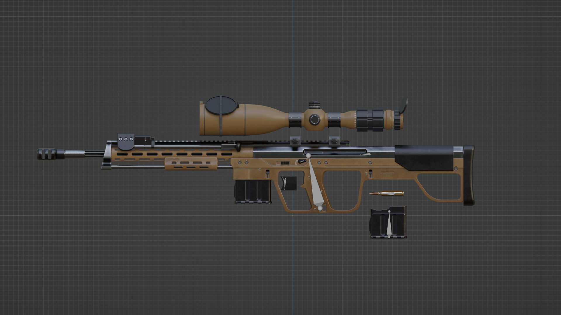 DSR 1 modified Low-poly 3D model_34