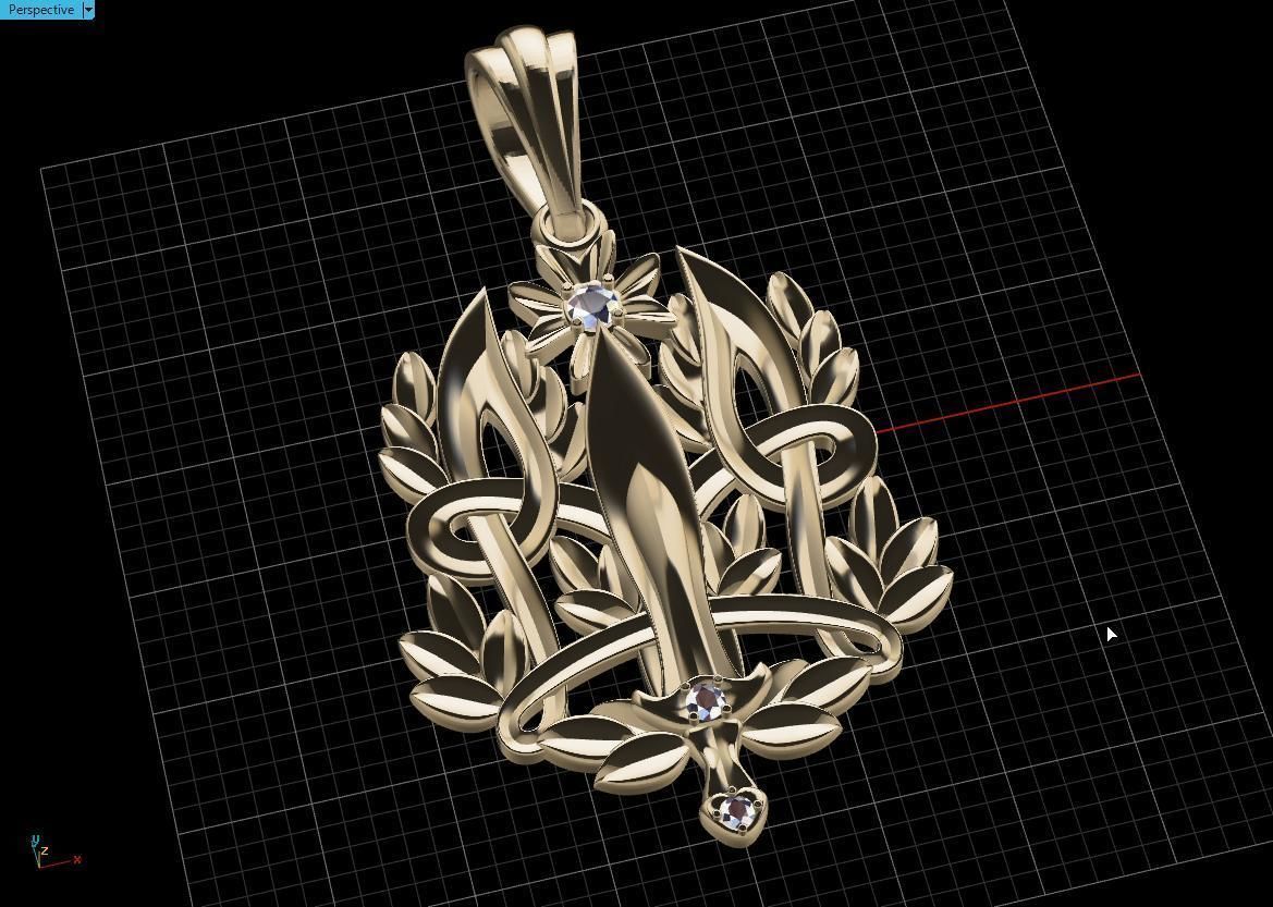 Ukrainian Trident 3D print model_8