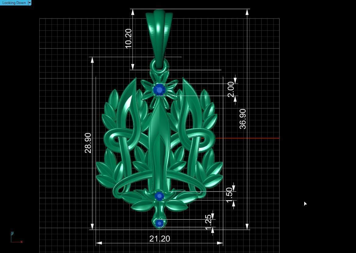 Ukrainian Trident 3D print model_11