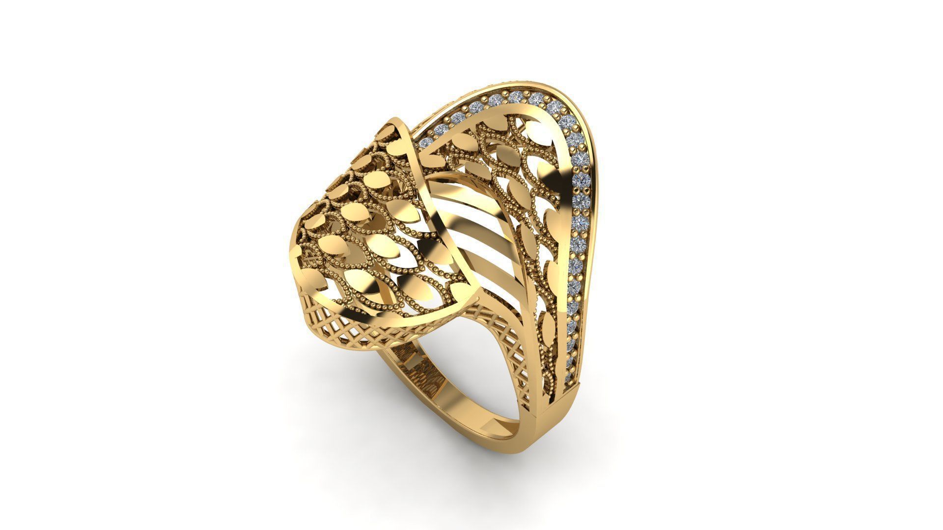 Ring sky pattern 13 3D print model_1