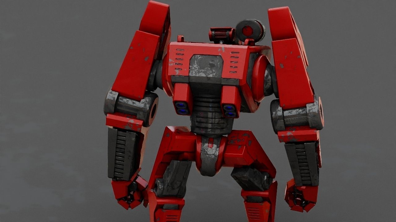 Combat Droid rigged character 3D model_9