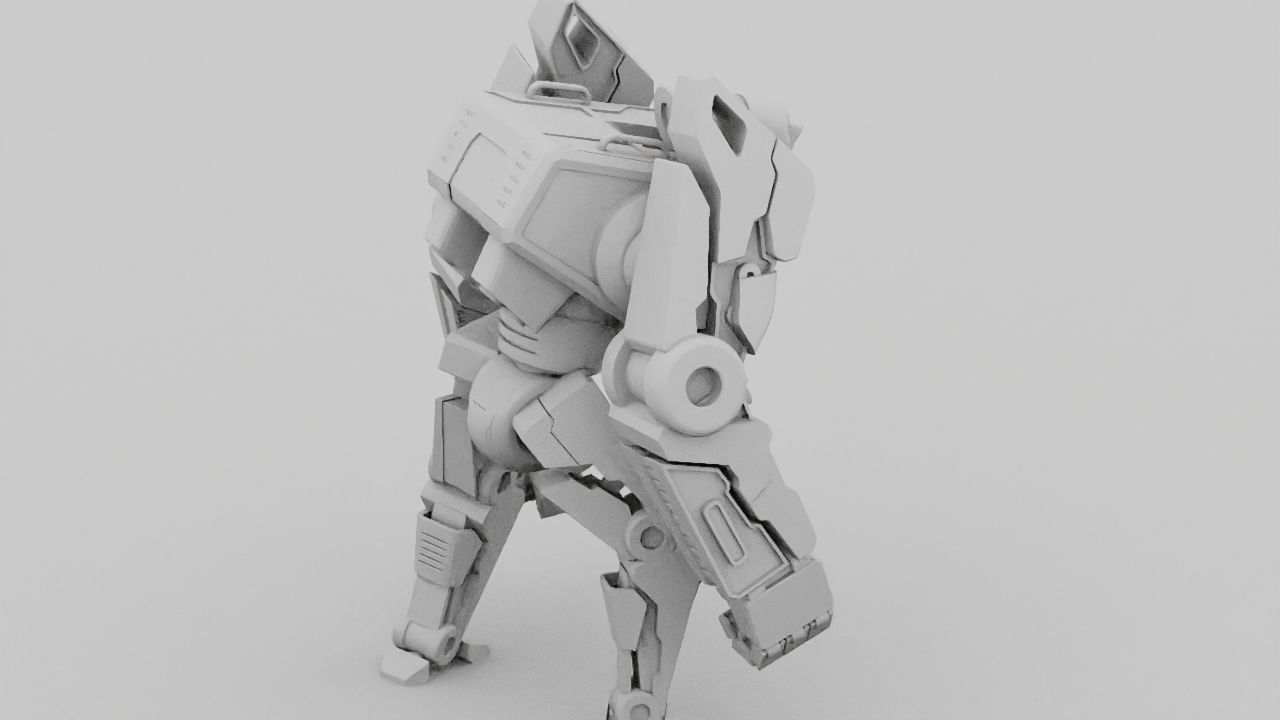 Combat Droid rigged character 3D model_30