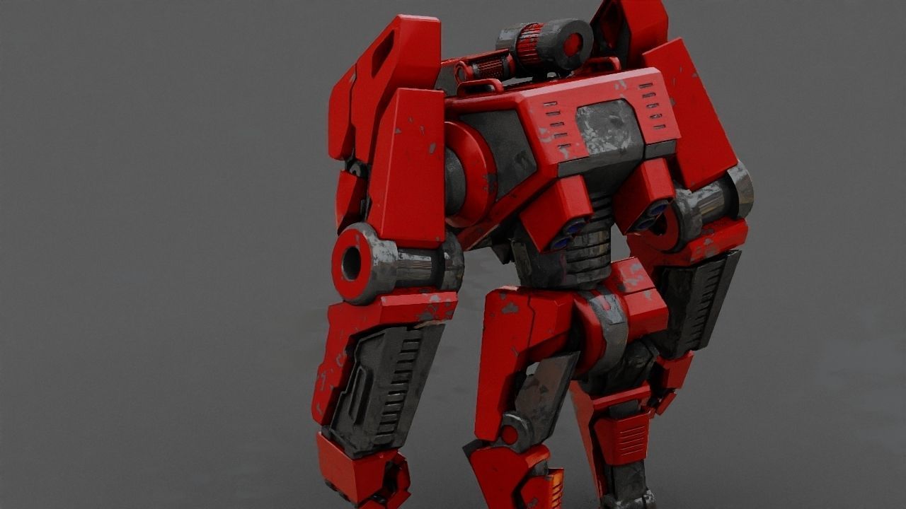 Combat Droid rigged character 3D model_7