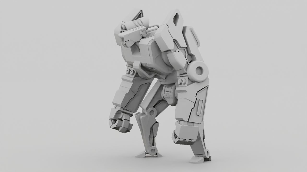 Combat Droid rigged character 3D model_34