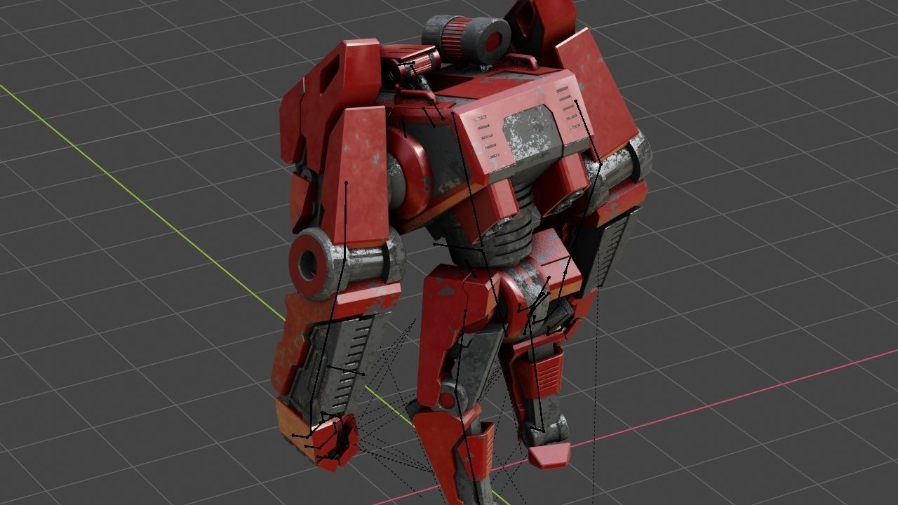 Combat Droid rigged character 3D model_21