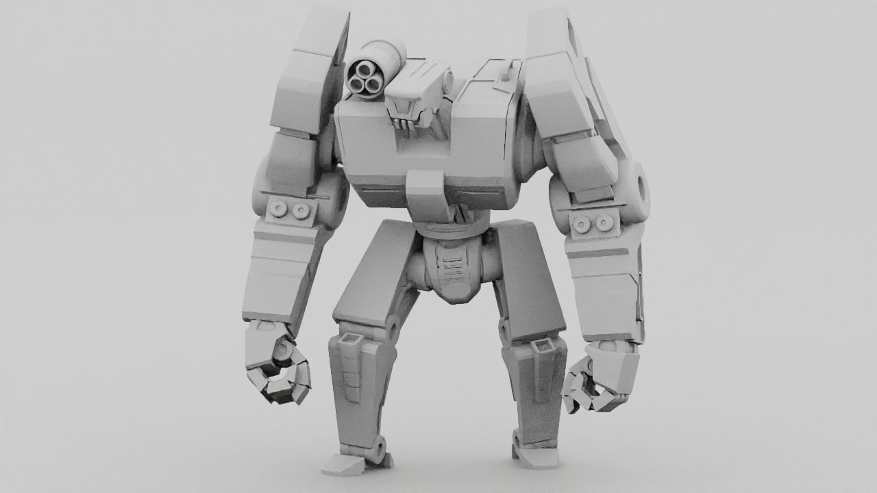 Combat Droid rigged character 3D model_26