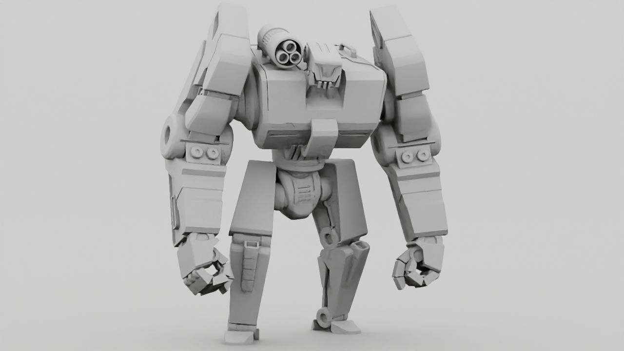 Combat Droid rigged character 3D model_32