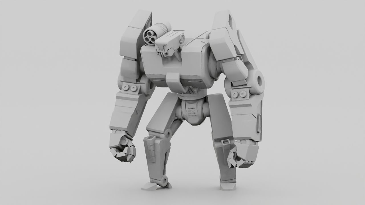 Combat Droid rigged character 3D model_33