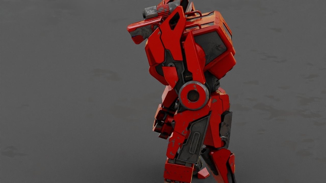 Combat Droid rigged character 3D model_5