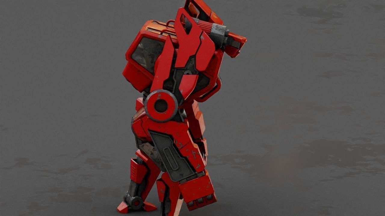 Combat Droid rigged character 3D model_12