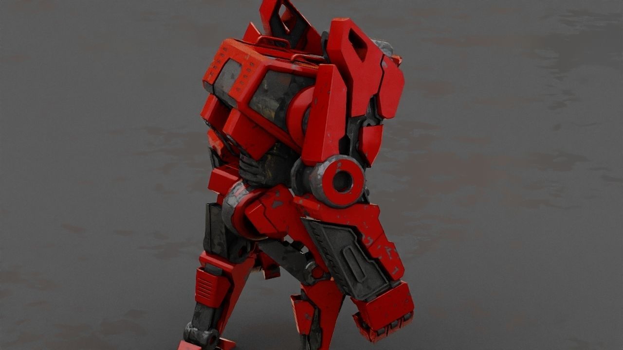 Combat Droid rigged character 3D model_11