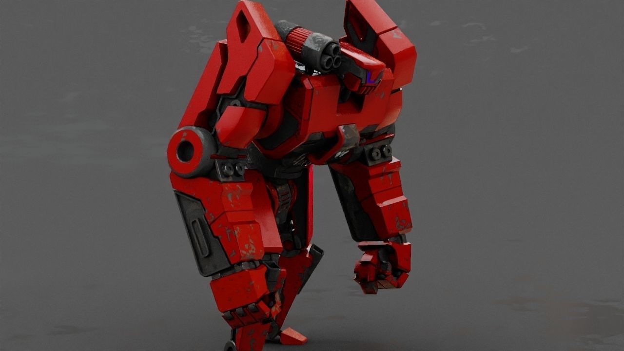 Combat Droid rigged character 3D model_13