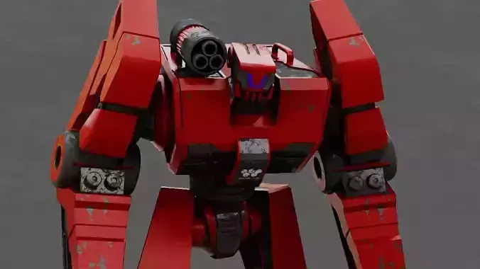 Combat Droid rigged character 3D model