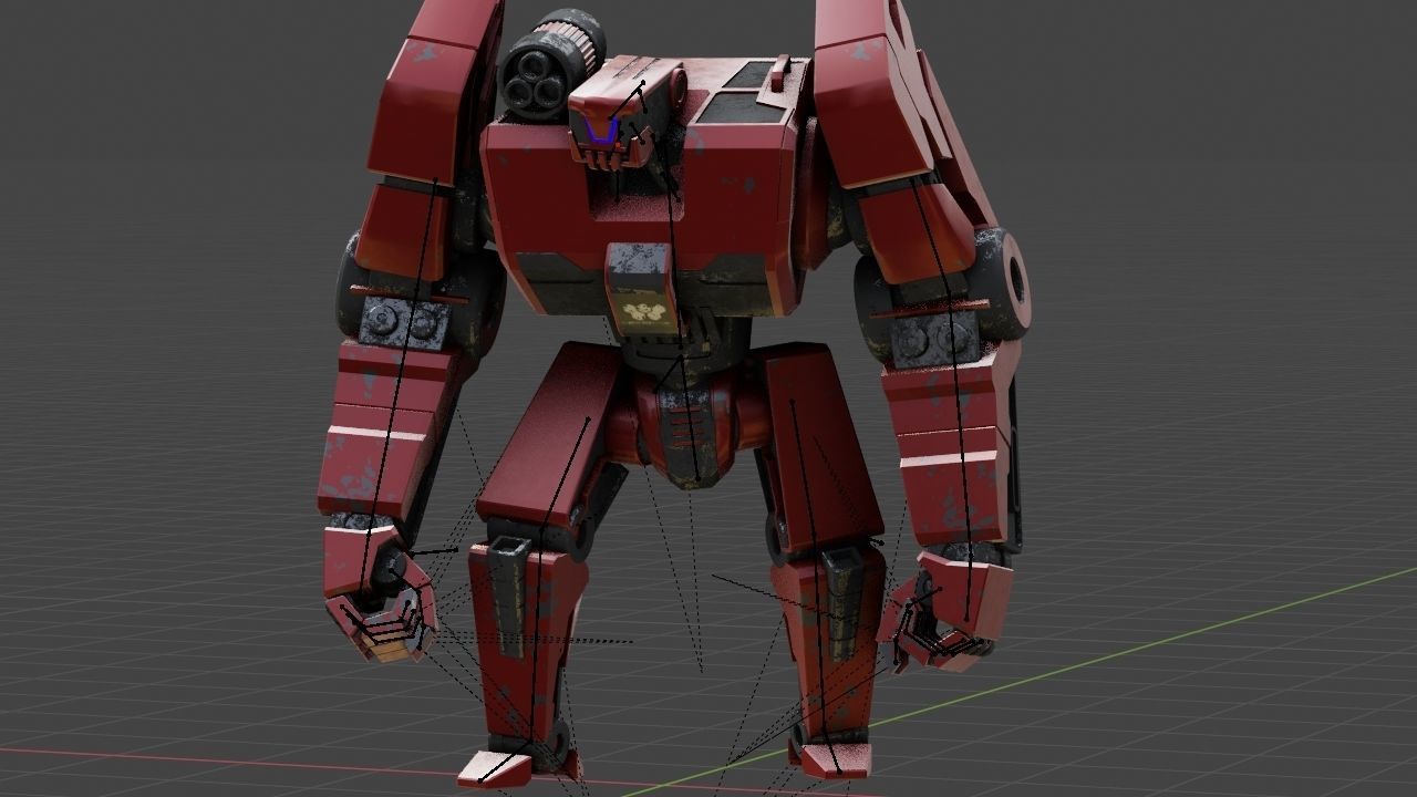 Combat Droid rigged character 3D model_18