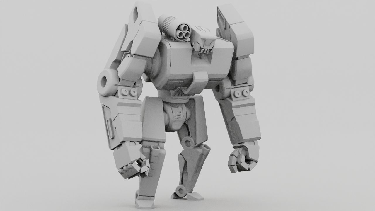 Combat Droid rigged character 3D model_31