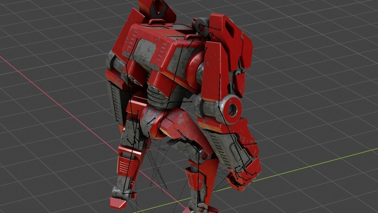 Combat Droid rigged character 3D model_23