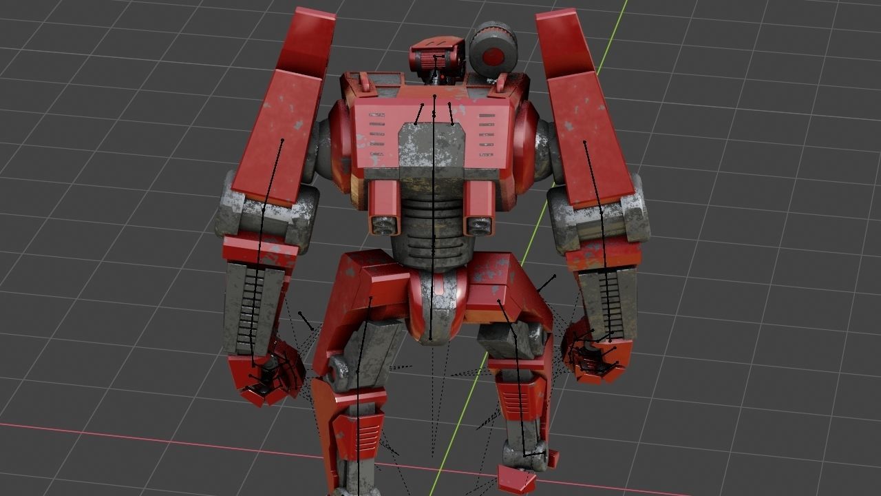 Combat Droid rigged character 3D model_22