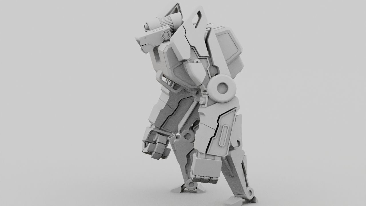 Combat Droid rigged character 3D model_27