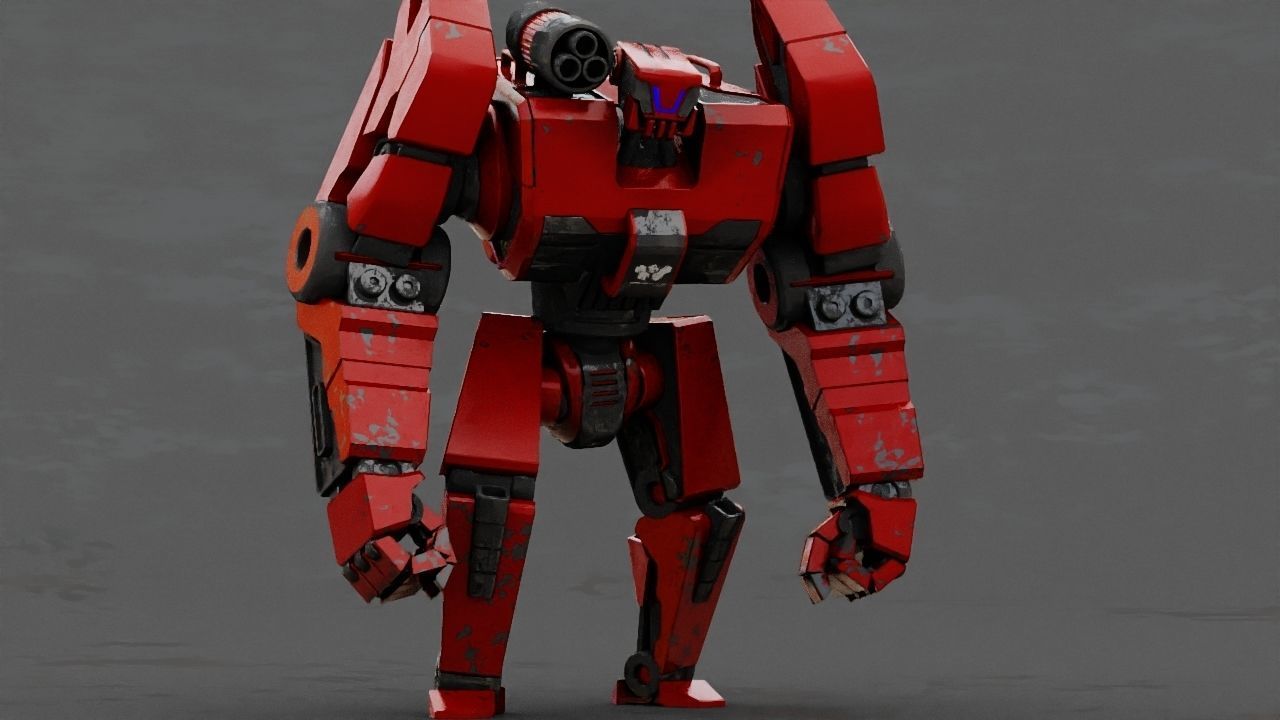 Combat Droid rigged character 3D model_15