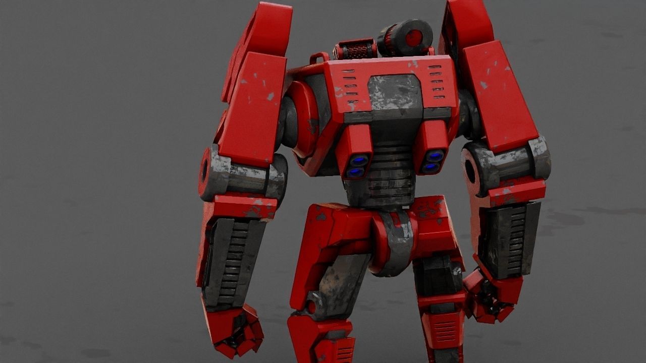 Combat Droid rigged character 3D model_8