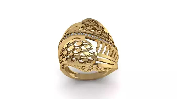 Ring sky pattern 14 3D print model